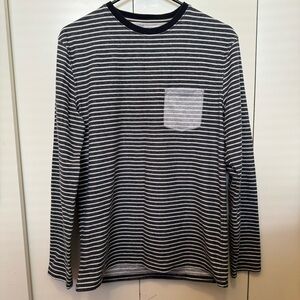 Y2K Striped Shirt - Black Brown 1826